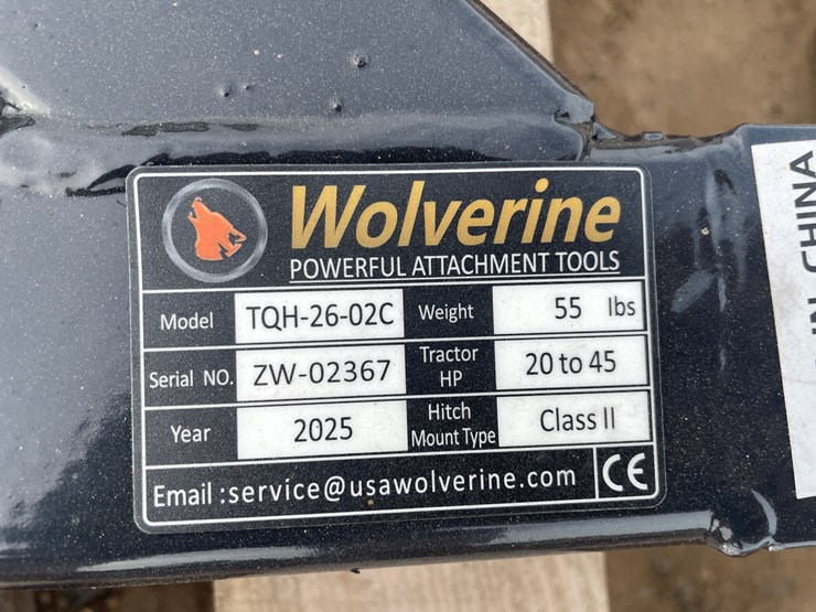 #3118-•-unused-2025-wolverine-skid-steer-class-2-quick-hitch-image-3