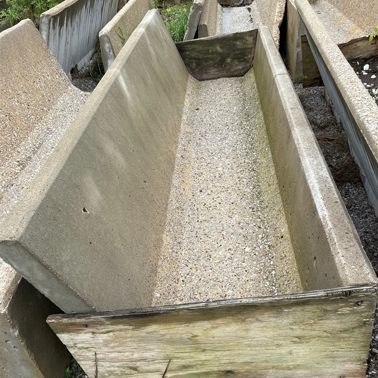 #103 • 8ft Concrete J Feed Bunks (with sides)