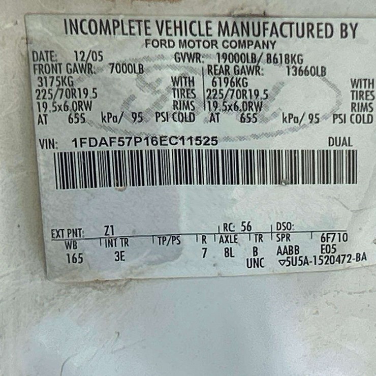 2006 FORD F550