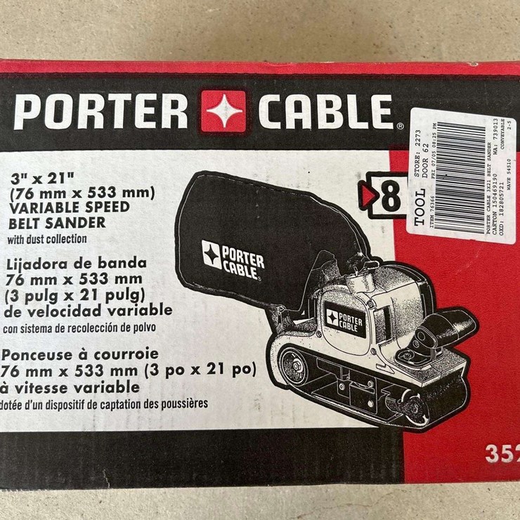 Porter Cable 352VS 3x21in Variable-Speed Belt Sander