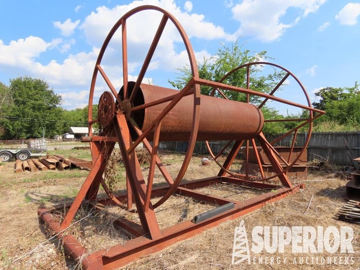 (1-15)-11'dia-x-12'10"l-hyd-reel-spooler,-skidded...-image-1
