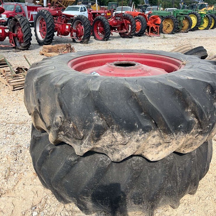 (2) 20.8-38 Tires w/ IH Dual Rims