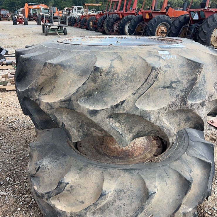 (2) 20.8-38 Allis Chalmers Tires w/ Rims