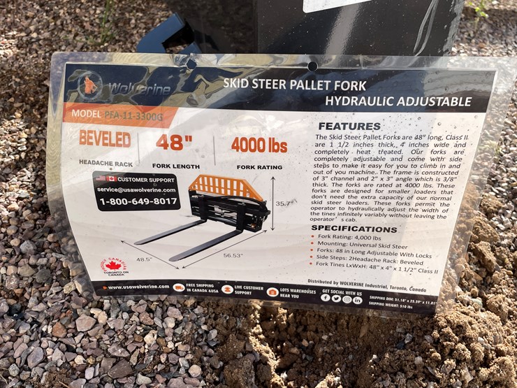 #2031-•-skid-steer-pallet-fork-hydraulic-adjustable-image-1