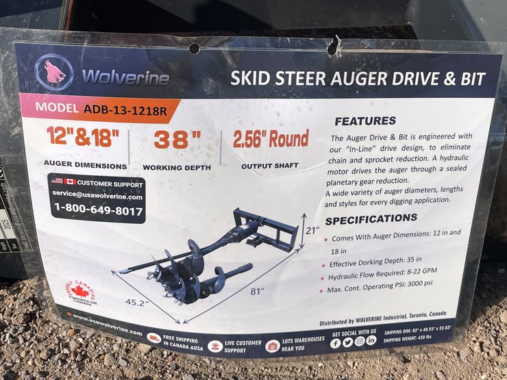 #2049-•-skid-steer-auger-drive-and-bit-image-1