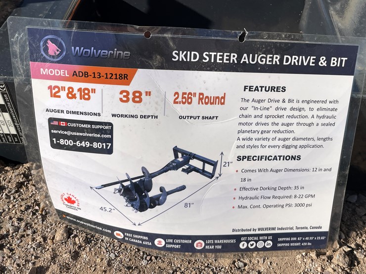 #2047-•-skid-steer-auger-drive-and-bit-image-1