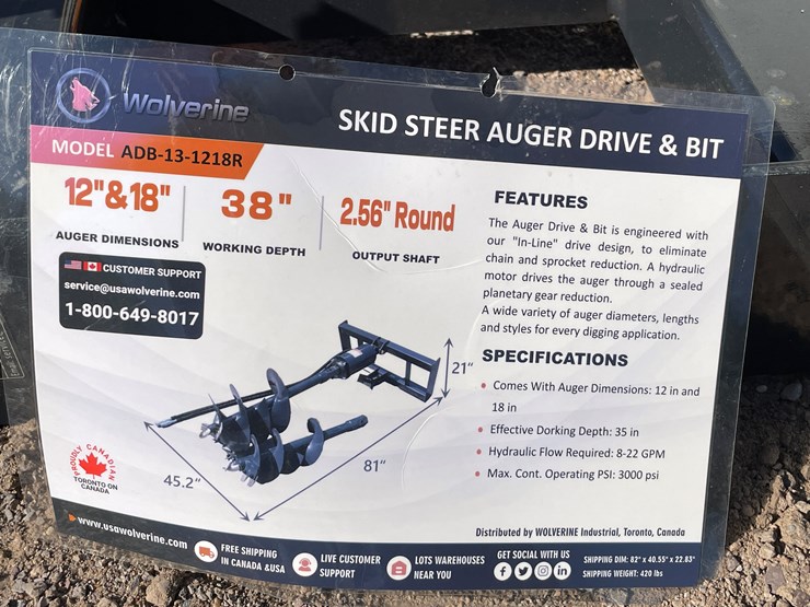 #2051-•-skid-steer-auger-drive-and-bit-image-1