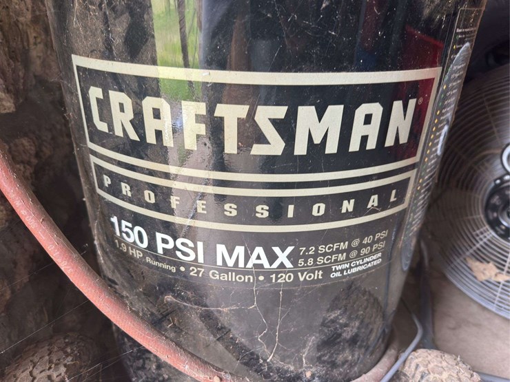craftsman-27-gallon-upright-air-compressor,-150psi,-1.9hp,-7.2-scfm-at-40ps-image-2