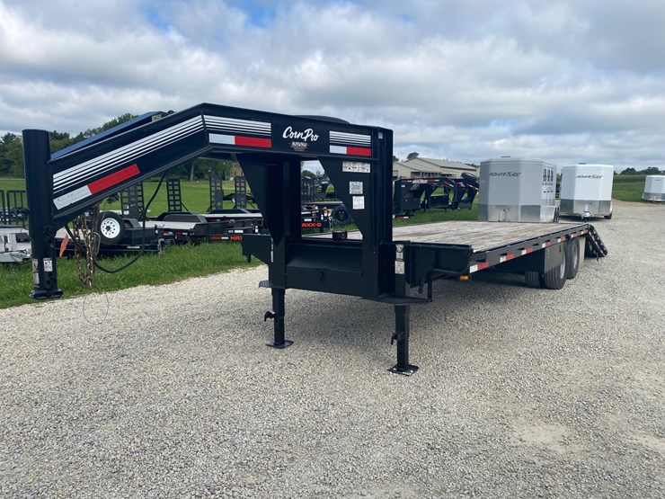 #3004-•-2013-corn-pro-30'-hydraulic-tail-gooseneck-trailer-(helenville,-wi)-(has-wi-title)-image-1
