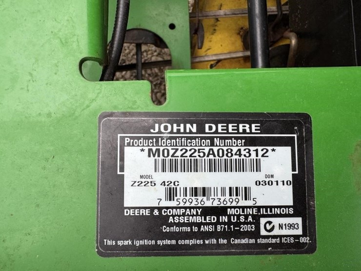 john-deere,-model-222542c-zero-turn-mower.-runs,-image-4