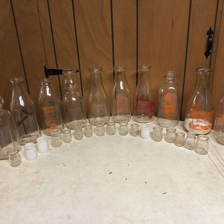(10) Dairy Bottles (17) Creamers
