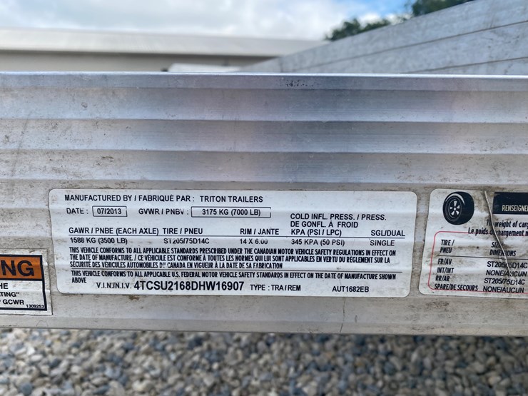 #3016-•-2015-triton-trailers-16'-aluminum-tandem-axle-trailer-(helenville,-wi)-(has-wi-title)-image-8
