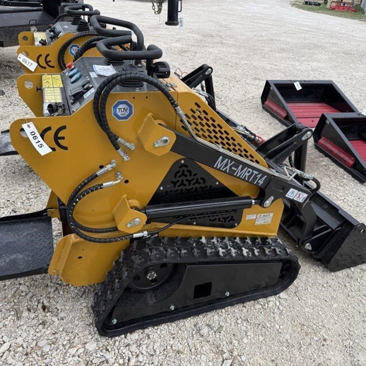 AGT MX-MRT14, gas powered stand on skid steer.