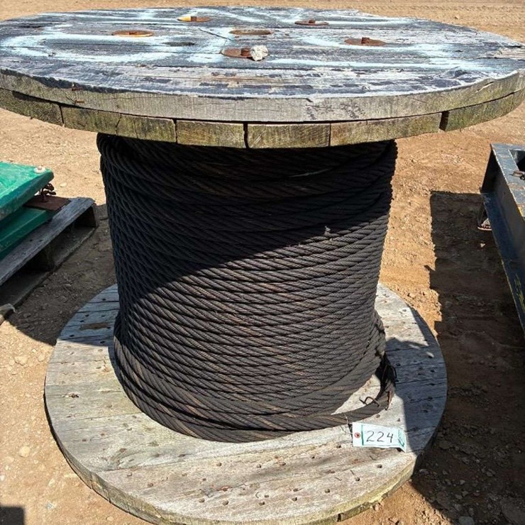 Partial spool of cable