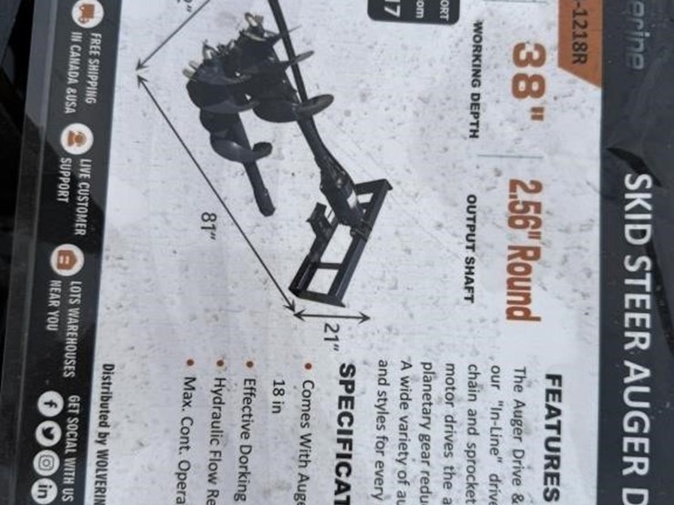 1--wolverine,-gb-11-72w,-skid-steer-auger.-comes-image-2
