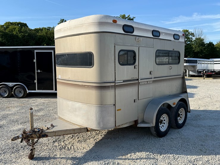 #3104-•-1992-kiefer-2-horse-bumper-pull-trailer-(helenville,-wi)-(has-wi-title)-image-3
