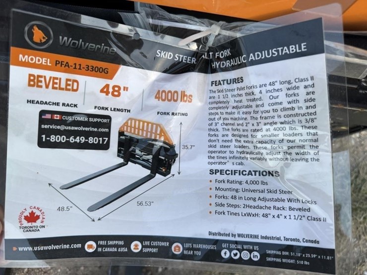 wolverine,-pfa-11-3300g,-hydraulic-pallet-forks.-image-2