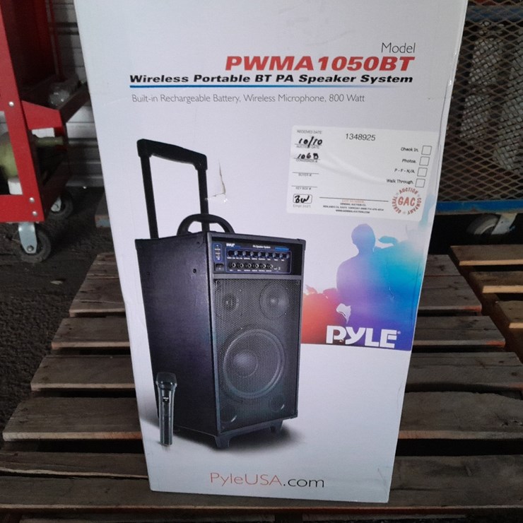 LOT#--PYLE PWMA 1050BT WIRELESS PORTABLE PA SPEAKER SYSTEM