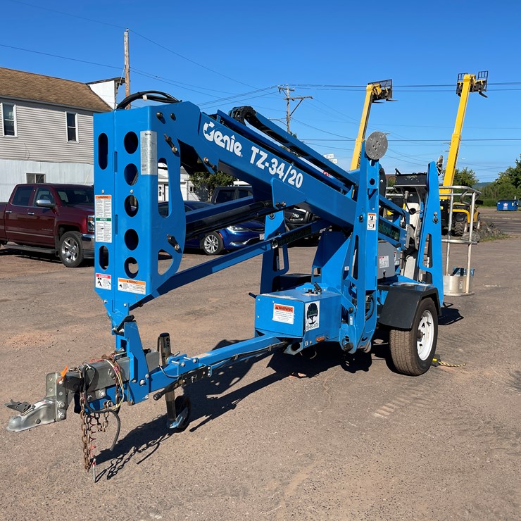 #184 • 2021 Genie TZ-34 Electric Towable Telescopic Boom Lift (Ashland, WI)