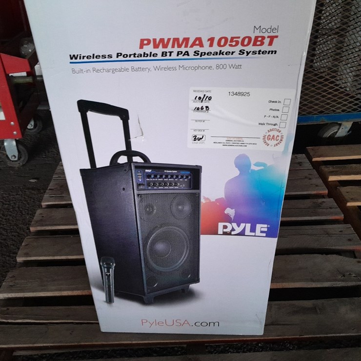 LOT#--PYLE PWMA 1050BT WIRELESS PORTABLE PA SPEAKER SYSTEM