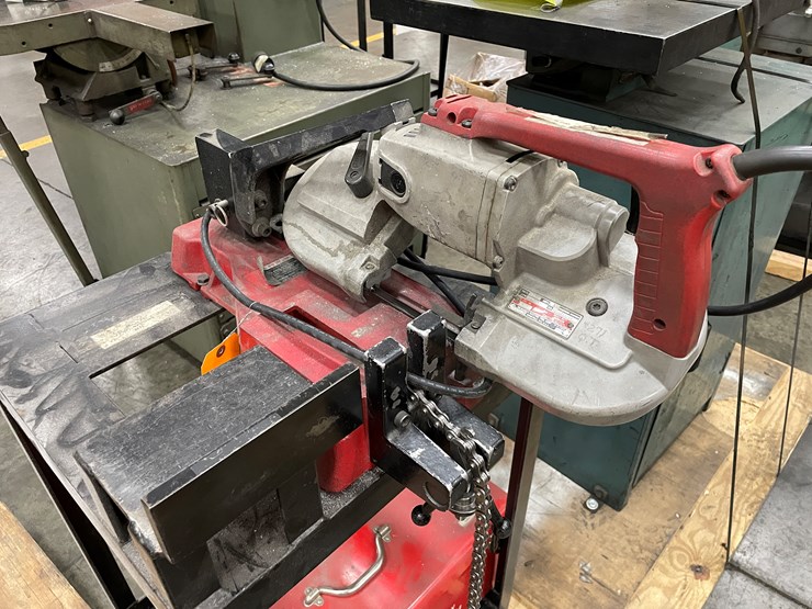 #8058-•-milwaukee-metal-cutting-band-saw-on-cart-image-2