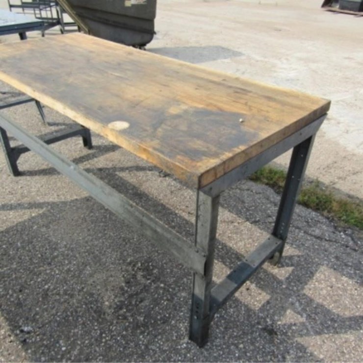 6ft. x 30x 33 1/2in. Wood Top Shop Table