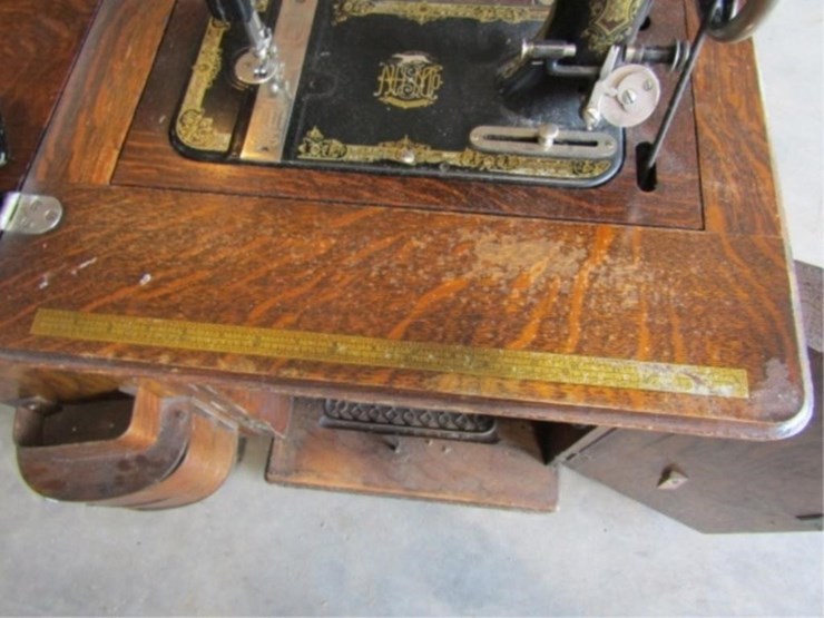new-home-sewing-machine-w/attachments-&-cabinet-image-10
