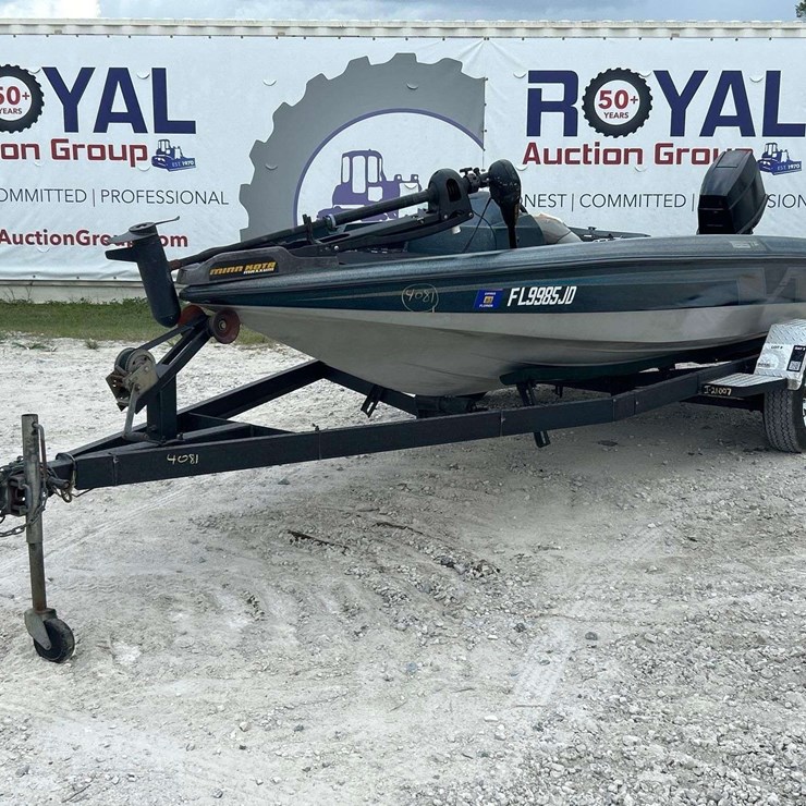 1990 Nitro Tracker 165TF Bass Boat with S/A Galvanized Trailer