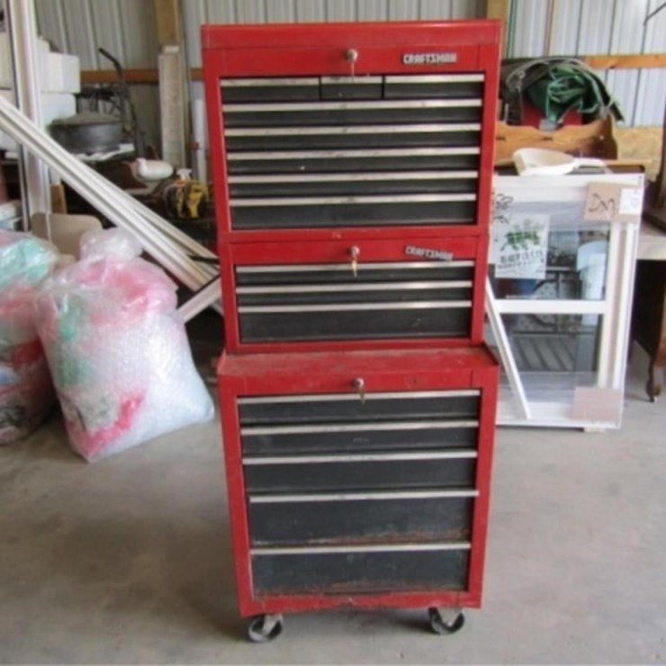 Craftsman 3pc Toolbox on wheels,