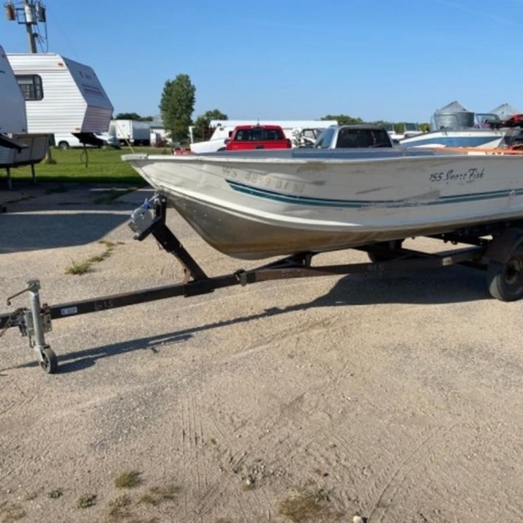 1996 Northwoods 155 Sportfish Alum Boat, Trailer