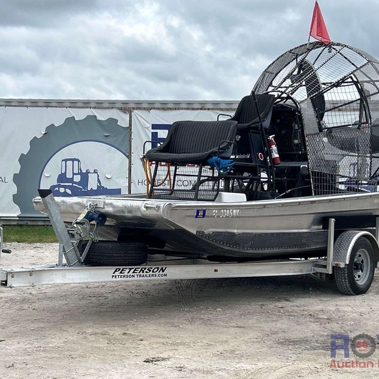 2008 Diamondback 15ft. Air Boat with S/A Aluminum Trailer