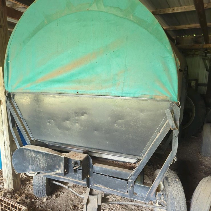 12' Long, 6' Wide Flare Box and Wagon, & Hoop Cover & Tarp, Full of Scrap Wood, Approximately 2 Cord