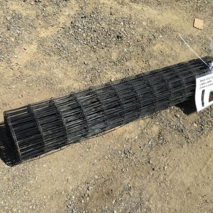 Unused 50ft x 4ft Vinyl Coated Lawn Fence.