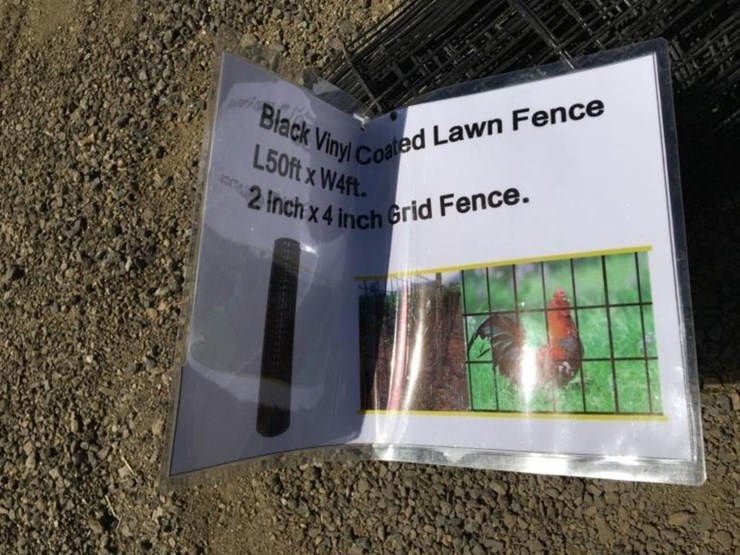 unused-50ft-x-4ft-vinyl-coated-lawn-fence.-image-2