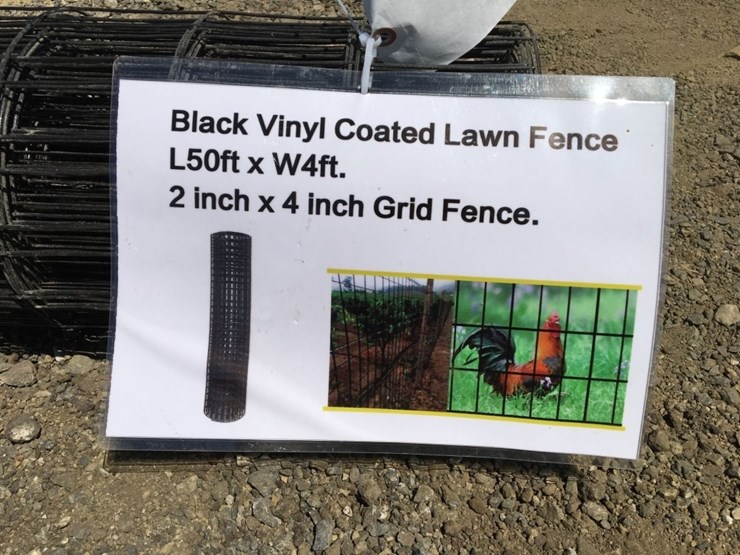 unused-50ft-x-4ft-vinyl-coated-lawn-fence.-image-2