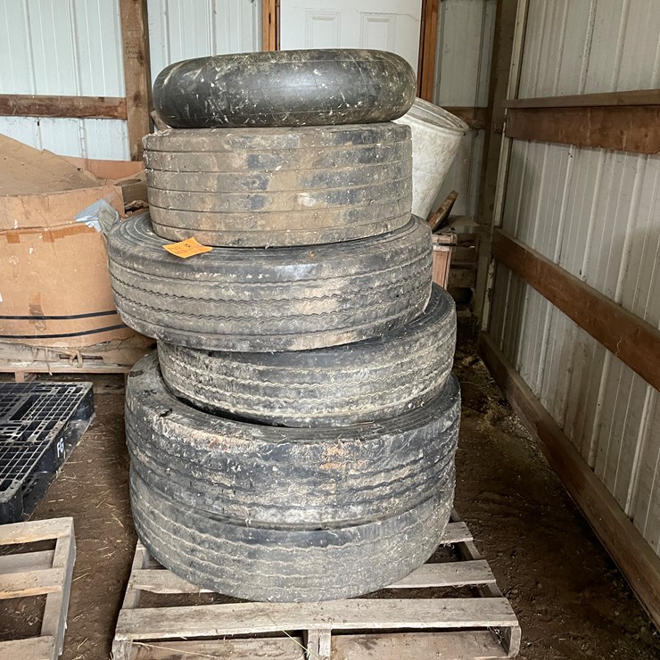 #7149 • Pallet of Tires and Inner Tube