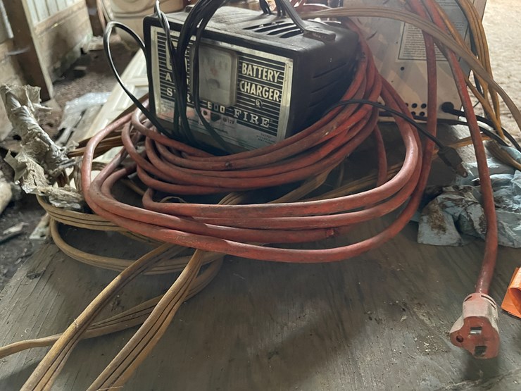 #7168-•-pallet-of-electrical-cords,-battery-chargers-and-wooden-box-image-11