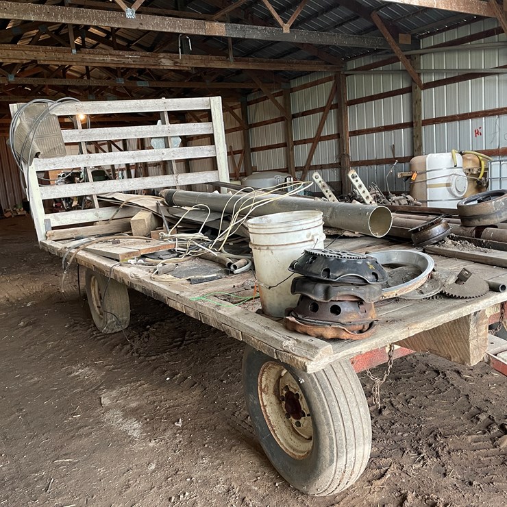 #7148 • Wooden Flat Rack Wagon