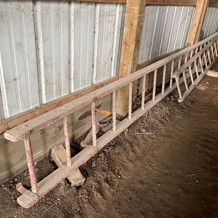 #7146 • 2 Wooden Ladders