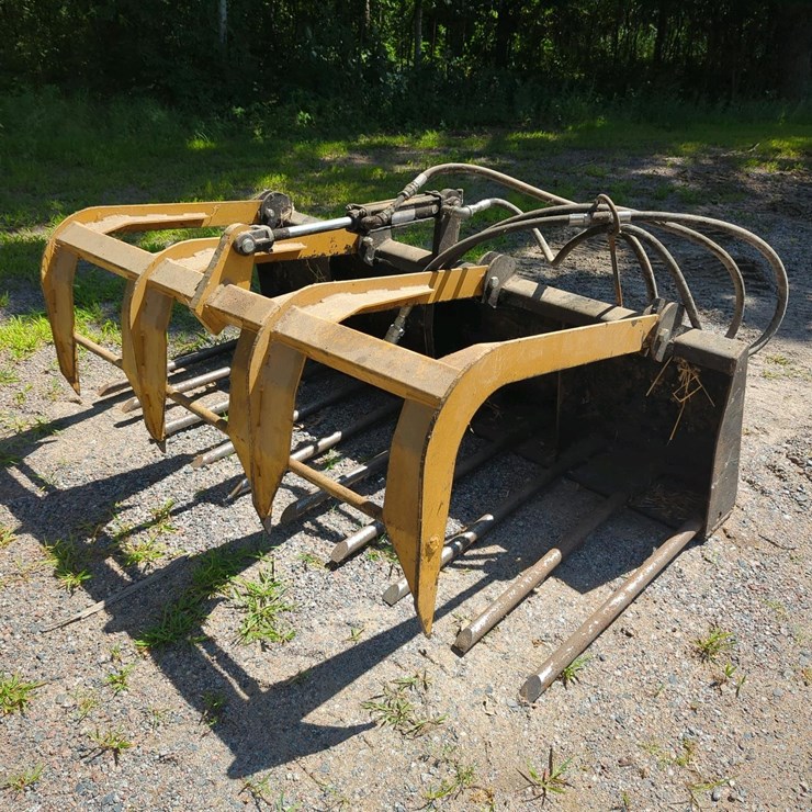 Grapple Bucket Skid Steer Attachment 6'
