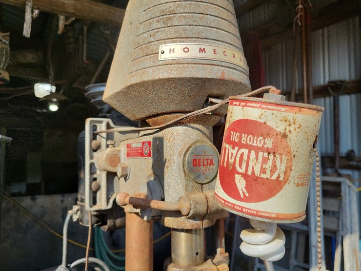 drill-press-w/electric-motor,-stand,-vice-and-drill-bits-image-3