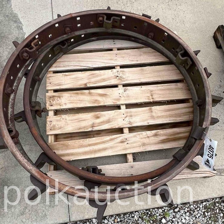 (2) JOHN DEERE FLAT STEEL WHEEL EXTENSIONS - 46"