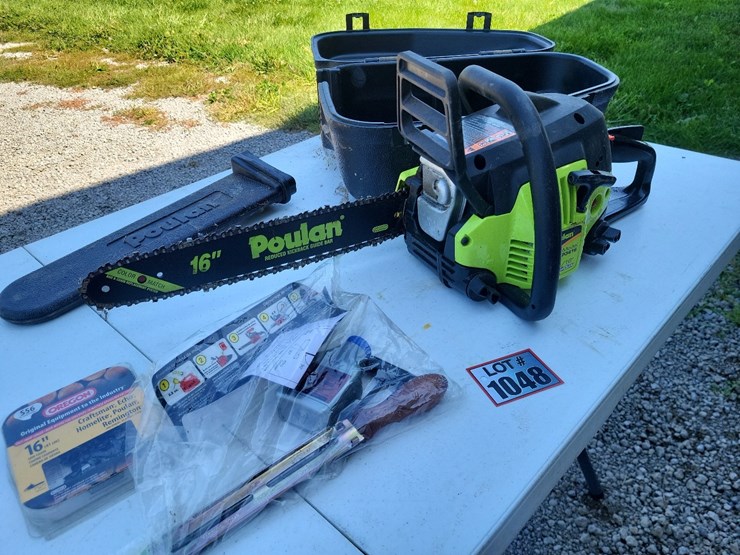 poulan-p3416-gas-chain-saw-w/case-and-tools---tag-#1048-image-4