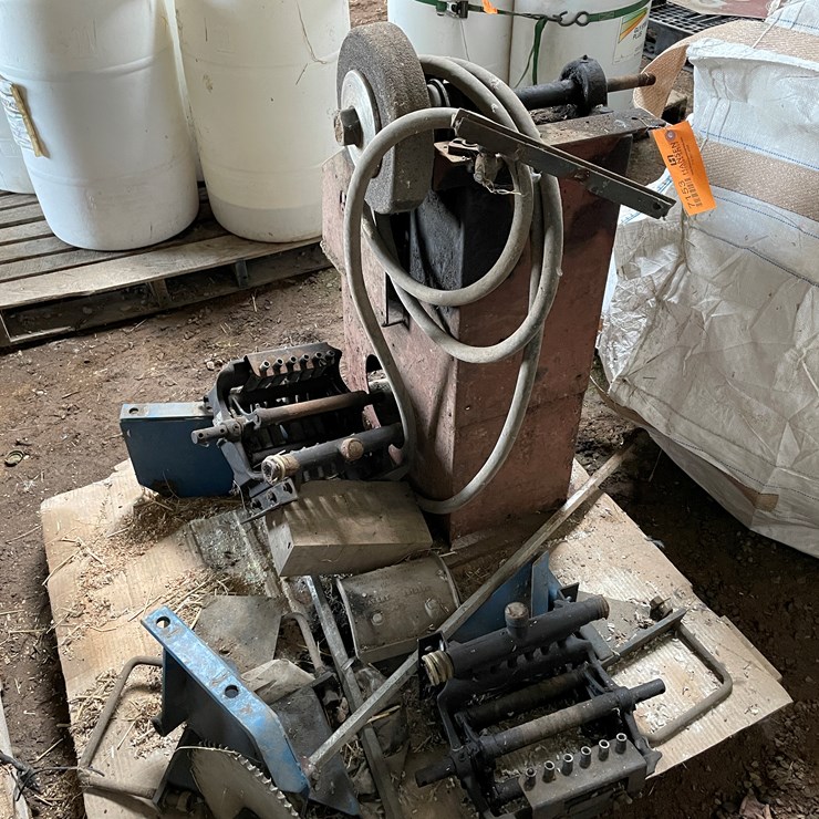 #7153 • Vintage Electric Motor with Grinder Wheel