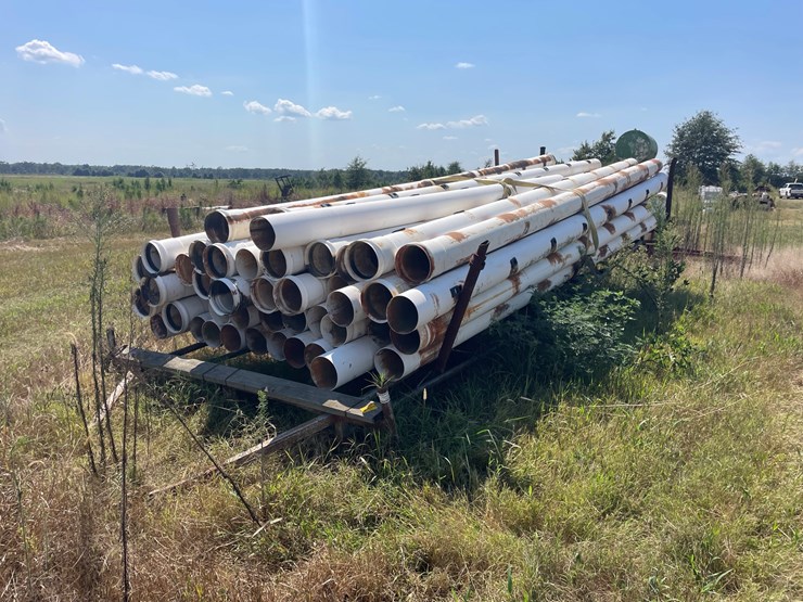 #24161-•-22'-trailer-w/approx.-44-sticks-of-perforated-8"x20'-pvc-pipe-image-1
