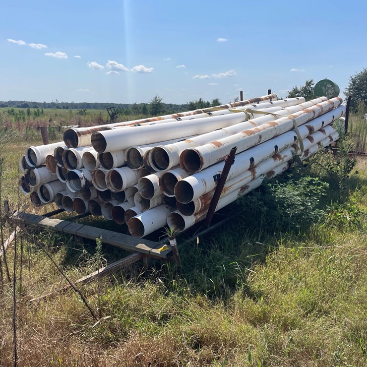 #24161 • 22' Trailer w/approx. 44 Sticks of Perforated 8"X20' PVC Pipe