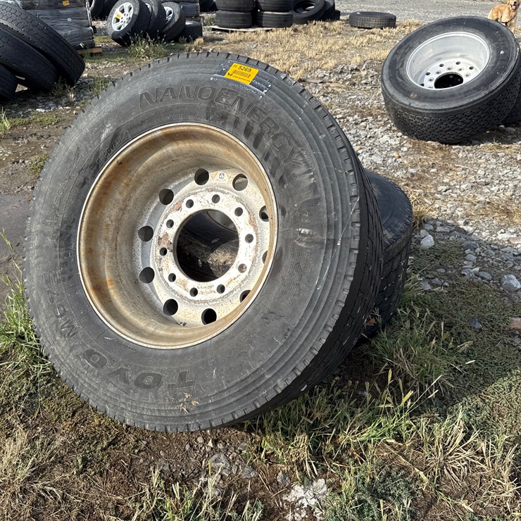 #5269 • Lot of (2) 445/50R22.5 Tires w/ Rims