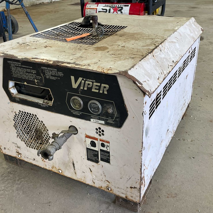 #13374 • 2002 Vanair Viper 70 Air Compressor