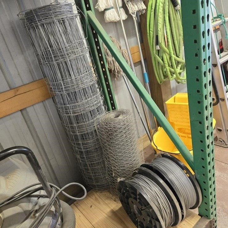 Wire fencing and 2 rolls of wire