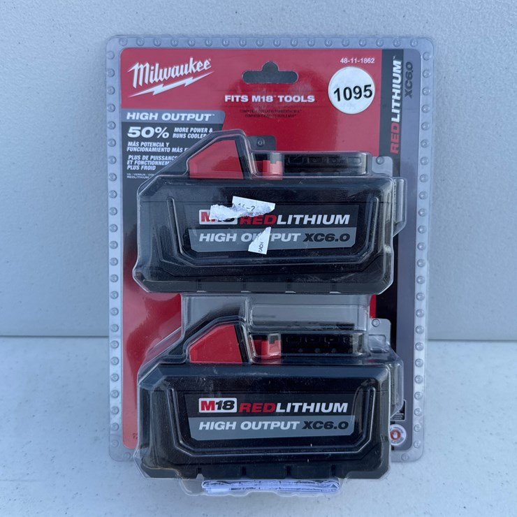 #1095 • Milwaukee 2 pack M18 Batteries, XC6 Batteries
